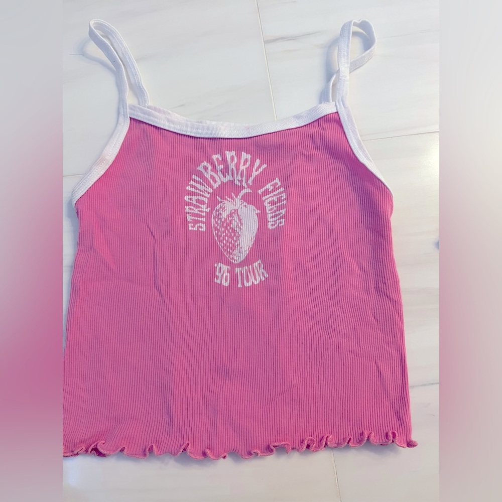 Brandy Melville John Gelt Strawberry Fields Tank Top